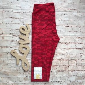 ❤️2 for $16❤️LuLaRoe Valentines Leggings Bear OS
